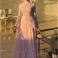 Elegant Pink Evening Dresses Woman's Mermaid Prom Gowns Flowers Shawl Long Sleeve Party Fashion Customized Vestidos De Novia