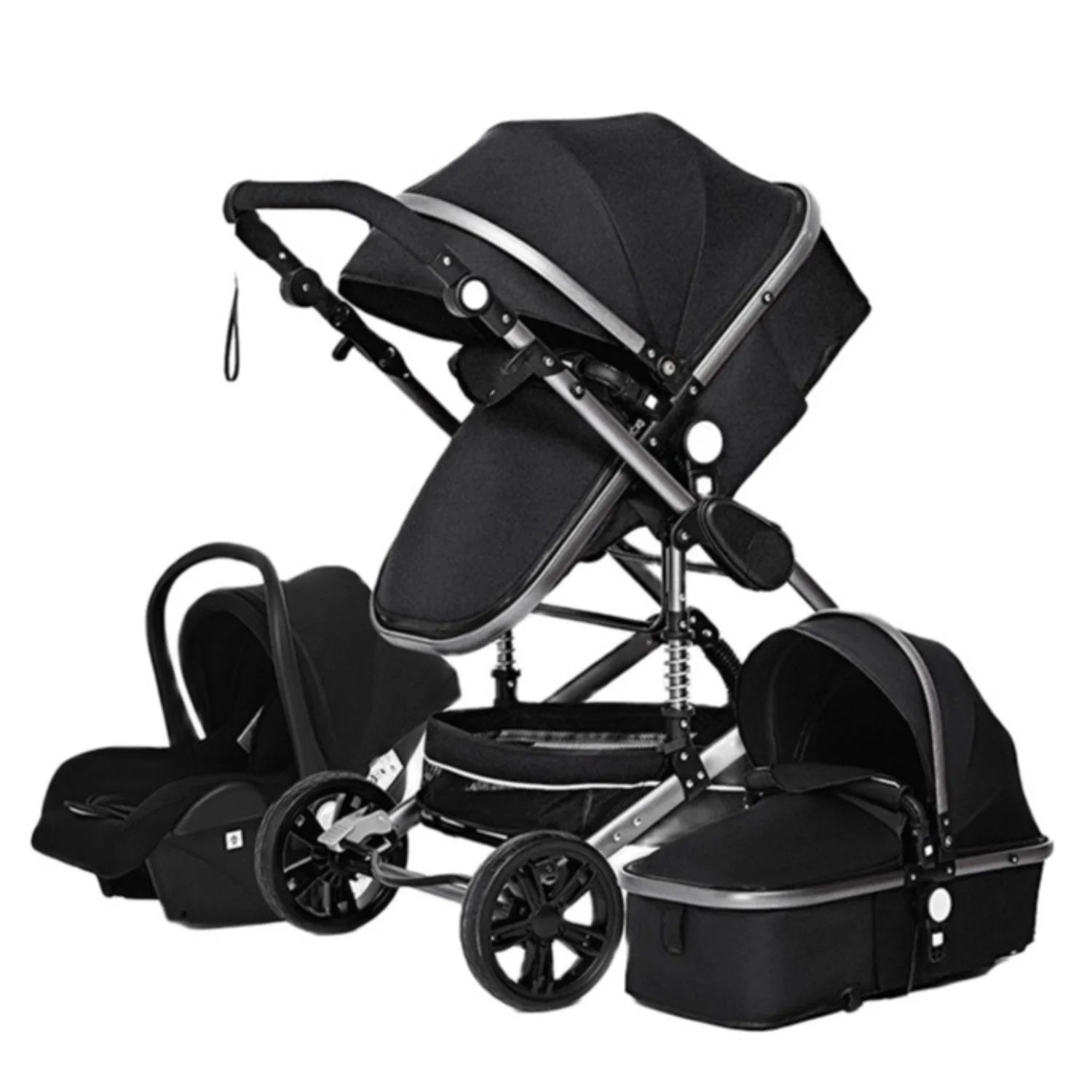 Luxurious 3 in 1  Portable Travel Baby Stroller High Landscape Aluminum Frame Foldable Pram Newborn Infant Four-Wheel Carriage