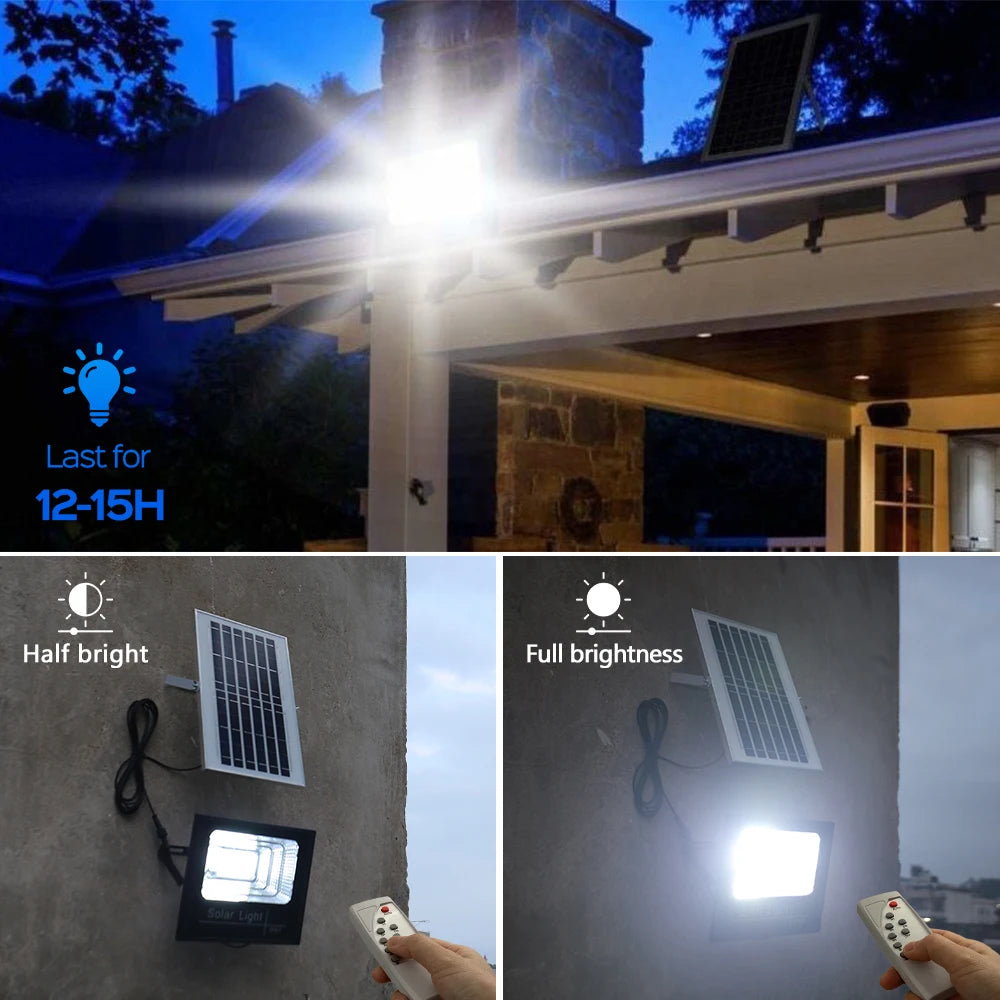 LED Solar Light For Outdoor Garden Floodlight Luminous Waterproof Stairs Wall Solar Light Dimming Light/time/remote Control