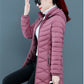 New Women Cotton Coat Autumn Winter Jacket Coat Middle-Aged Elderly Mothers Padded Hooded Keep Warm Down Cotton Overcoat Parkers