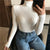 Autumn Winter Thick Sweater Women Knitted Ribbed Pullover Sweater Long Sleeve Turtleneck Slim Jumper Soft Warm Pull Femme