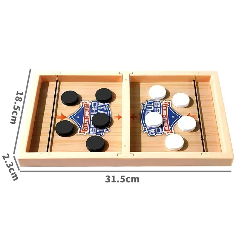 Fast Sling Puck Game Slingshot Chess Table Chess Puzzle Party Game Adult Child Family Game Desktop Battle Board Games