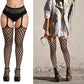 3 Pcs Pantyhose Fishnet Sexy Thigh-High Stockings Suspender Stockings for Women Garter Belt Stockings Hollow Out Pattern Tights