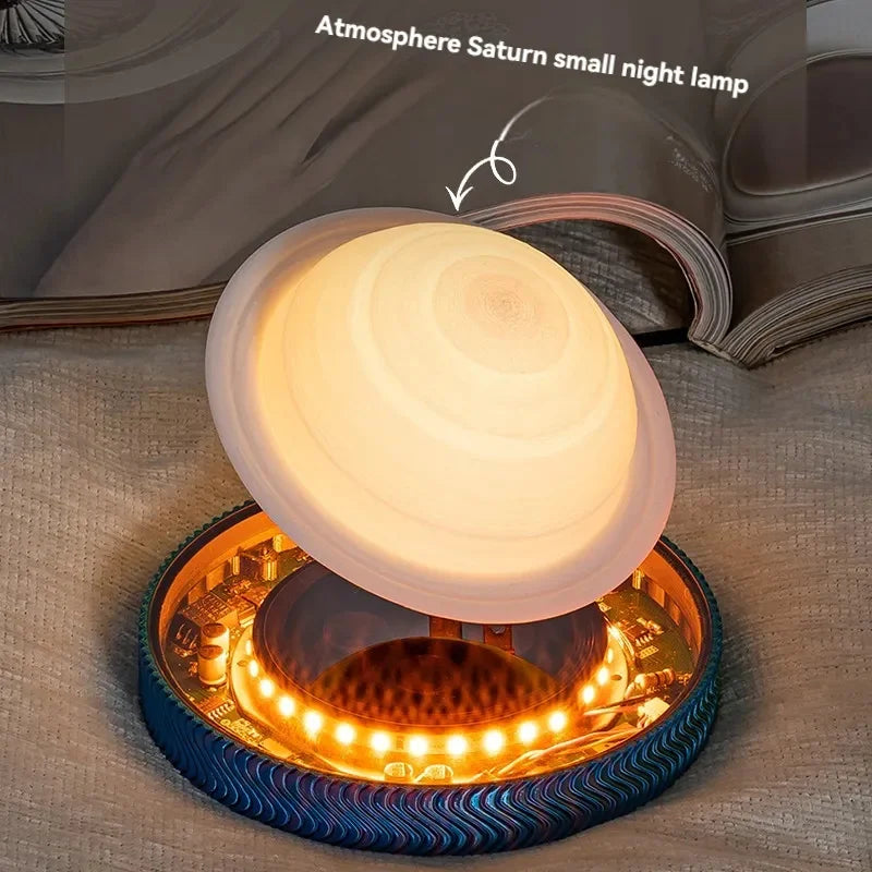 Magnetic Levitating Bulb Saturn Moon Lamp Levitating Rotating Table Lamp Creative Office Home Decoration Unique Gifts