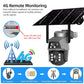 4G Solar Camera Outdoor Dual Lens 8MP 4K WiFi PTZ IP Security Camara With Solar Panel CCTV Built in Battery Auto Tracking Cam