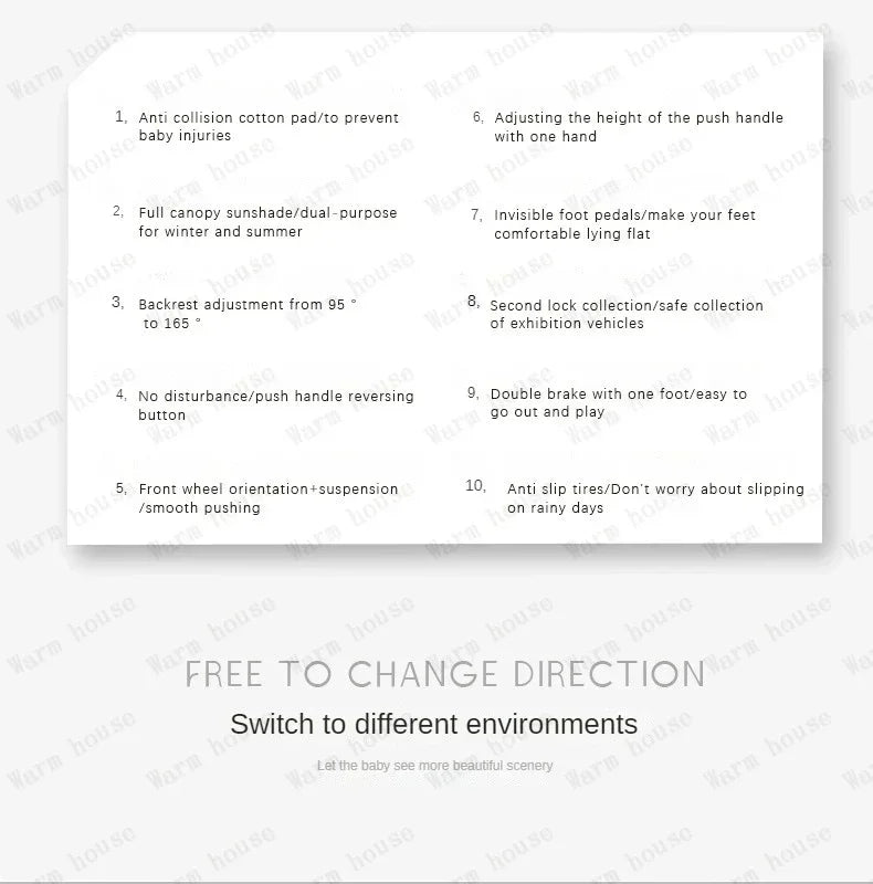 2025 New Baby Stroller 4in1 Multifunctional Newborn Baby Stroller 3in1 Foldable Basket Type Seat Lightweight Travel Pram