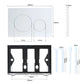 White Dual Flushing Toilet Push Round Buttons Concealed Wall-mount Tanks Flush Pannels Replacement Part Bathroom for Sigma