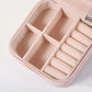 Portable Mini Jewelry Storage Box Travel Organizer Jewelry Case Leather Storage Earrings Necklace Ring Jewelry Organizer Display