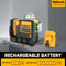 2025 New DEWALT DW089LG Laser Level - 12V Lithium Battery, 360° Horizontal & Vertical Green Lines, 3 Sides Coverage