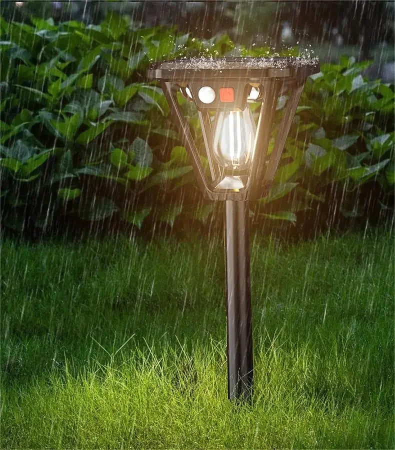Solar Motion Sensor Light Outdoor LED Waterproof Lawn Street Garden Villa Porch Wall Mounted and Plug-in Dual-Purpose Camping