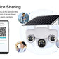 Three Lens Three Screens WIFI Solar Camera 15MP 10X Zoom CCTV Outdoor Automatic Tracking Humanoid Detection PTZ IP66 Cam V380