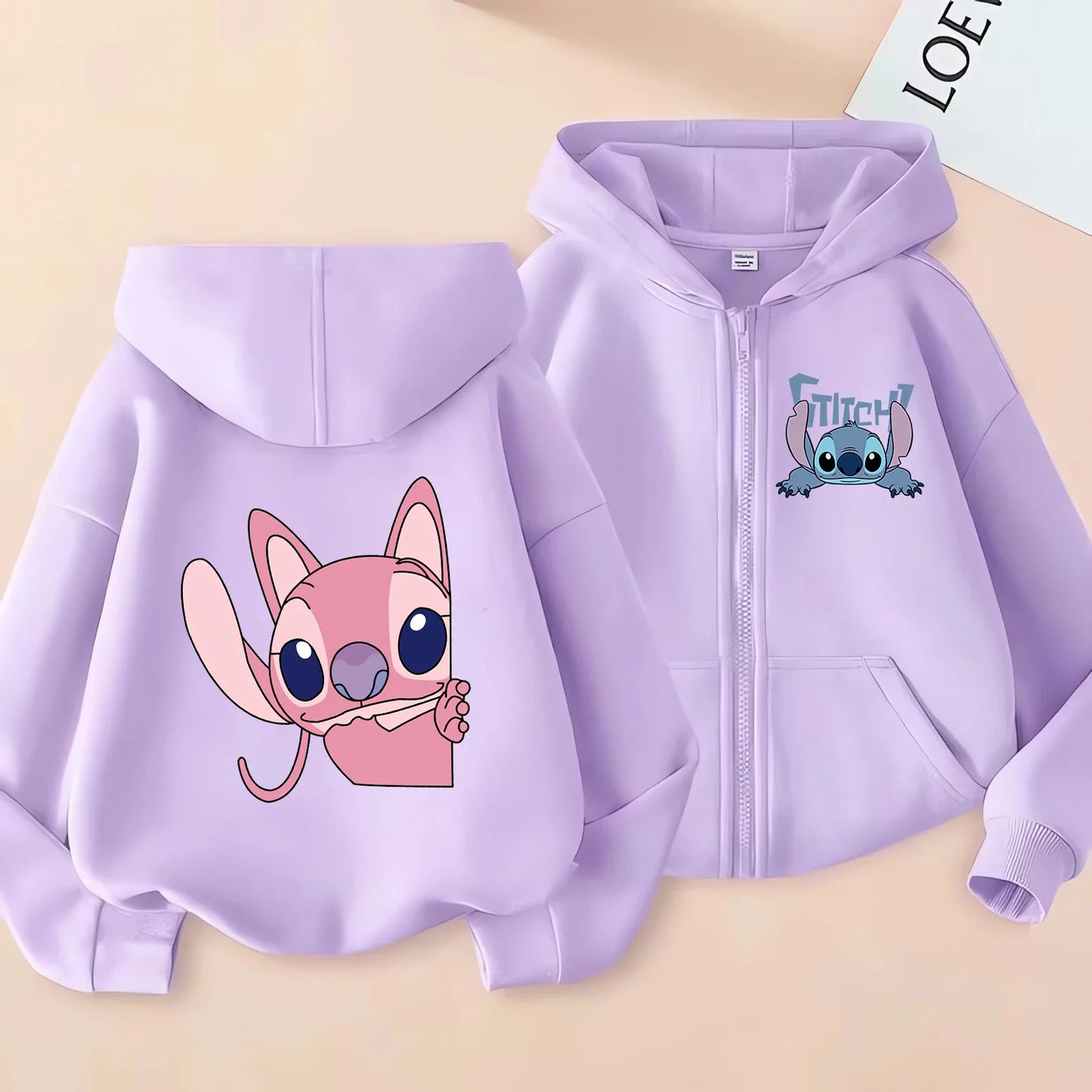 Funny Zip Up Sweatshirts Stitch Hoodie Children Clothes Kid Girl Boy Lilo and Stitch Sweatshirt Zipper Hoody Baby Casual Top