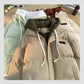New Winter Cotton-padded Jacket Women, Two-piece Hooded Down Cotton Jacket Female Casual Warm Cotton-padded Clothing Parker Coat
