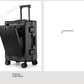 KO-KU New Front Opening Travel Suitcases 20/24/26/28 inch carrier Aluminum Frame Large Capacity Luggage USB Charging TSA Lock