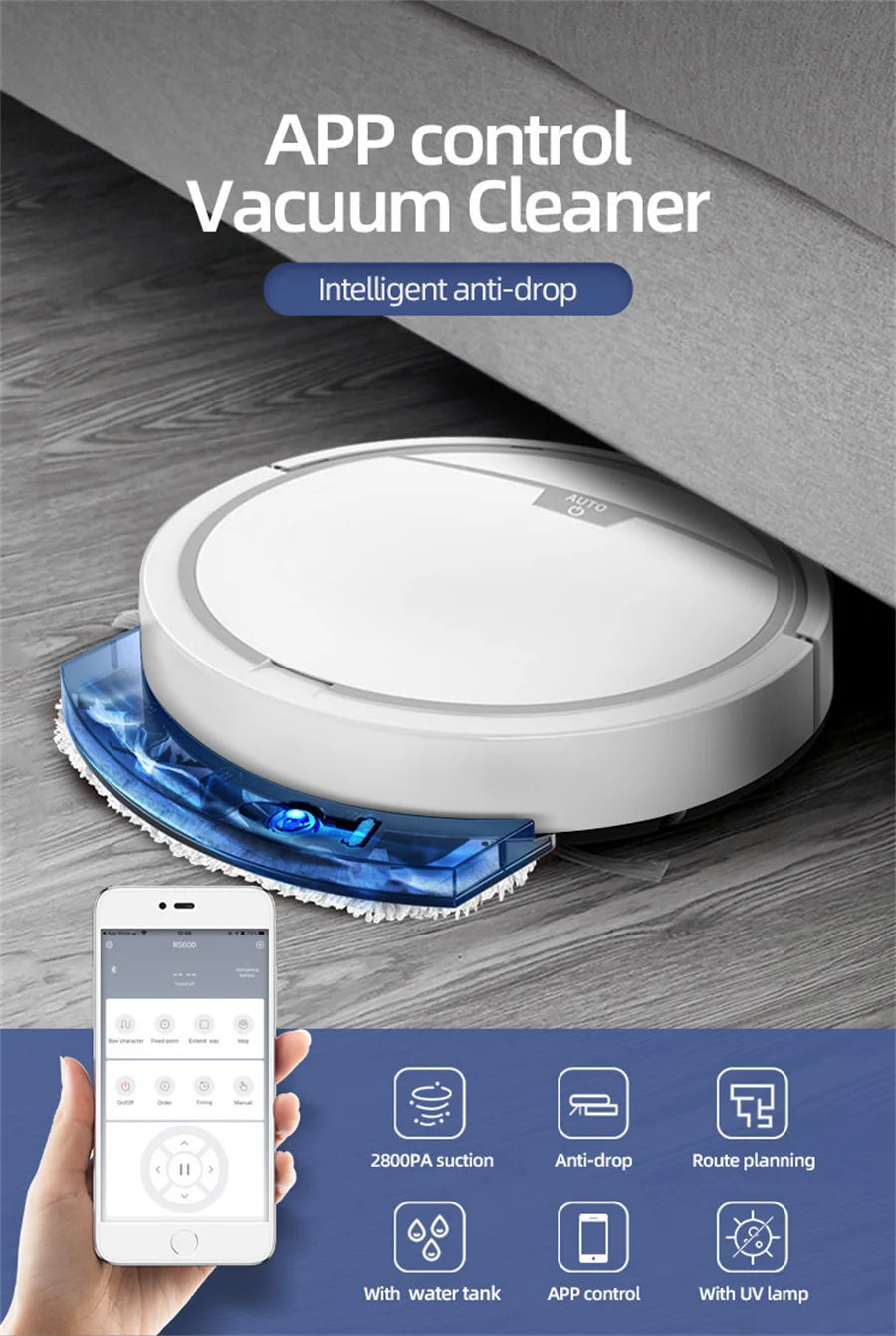 New Wireless Smart Robot Vacuum Cleaner Multifunctional Super Quiet Vacuuming Mopping Humidifying For Home Use Home Appliance