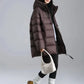 Winter Hooded Warm Mid Length Down Jacket Female Double Zipper Solid Parker Outwears Women 90% White Duck Down Loose Down Jacket