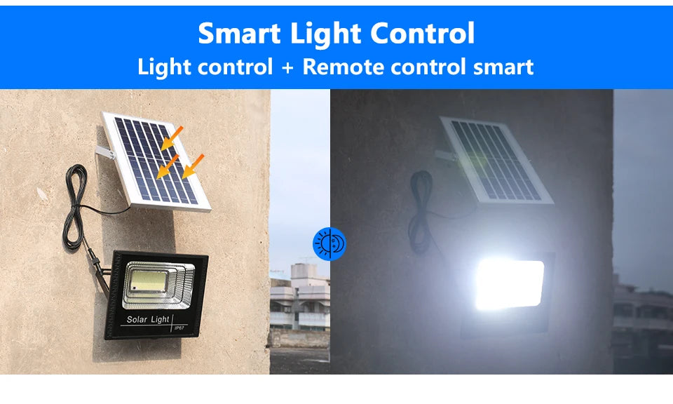 LED Solar Light For Outdoor Garden Floodlight Luminous Waterproof Stairs Wall Solar Light Dimming Light/time/remote Control