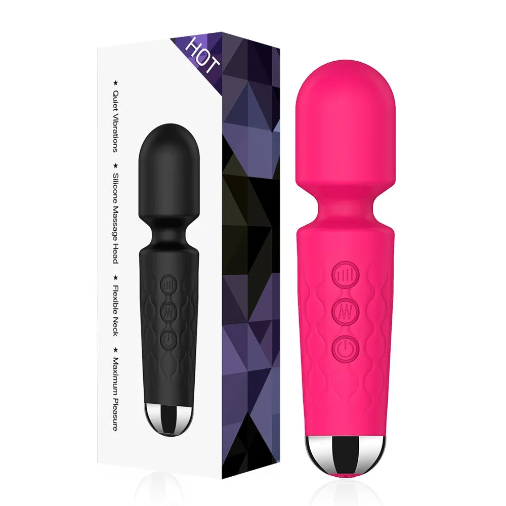 USB Rechargeable Powerful Clitoris Vibrator AV G-Spot Massager Sexual Wellness Erotic Adult Toy for Women