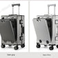 KO-KU New Front Opening Travel Suitcases 20/24/26/28 inch carrier Aluminum Frame Large Capacity Luggage USB Charging TSA Lock