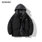 Women Casual All-match Long Sleeve Single Breasted Simple Hooded Parkas 2023 Winter Fake Two Piece Warm Jacket Solid Coat