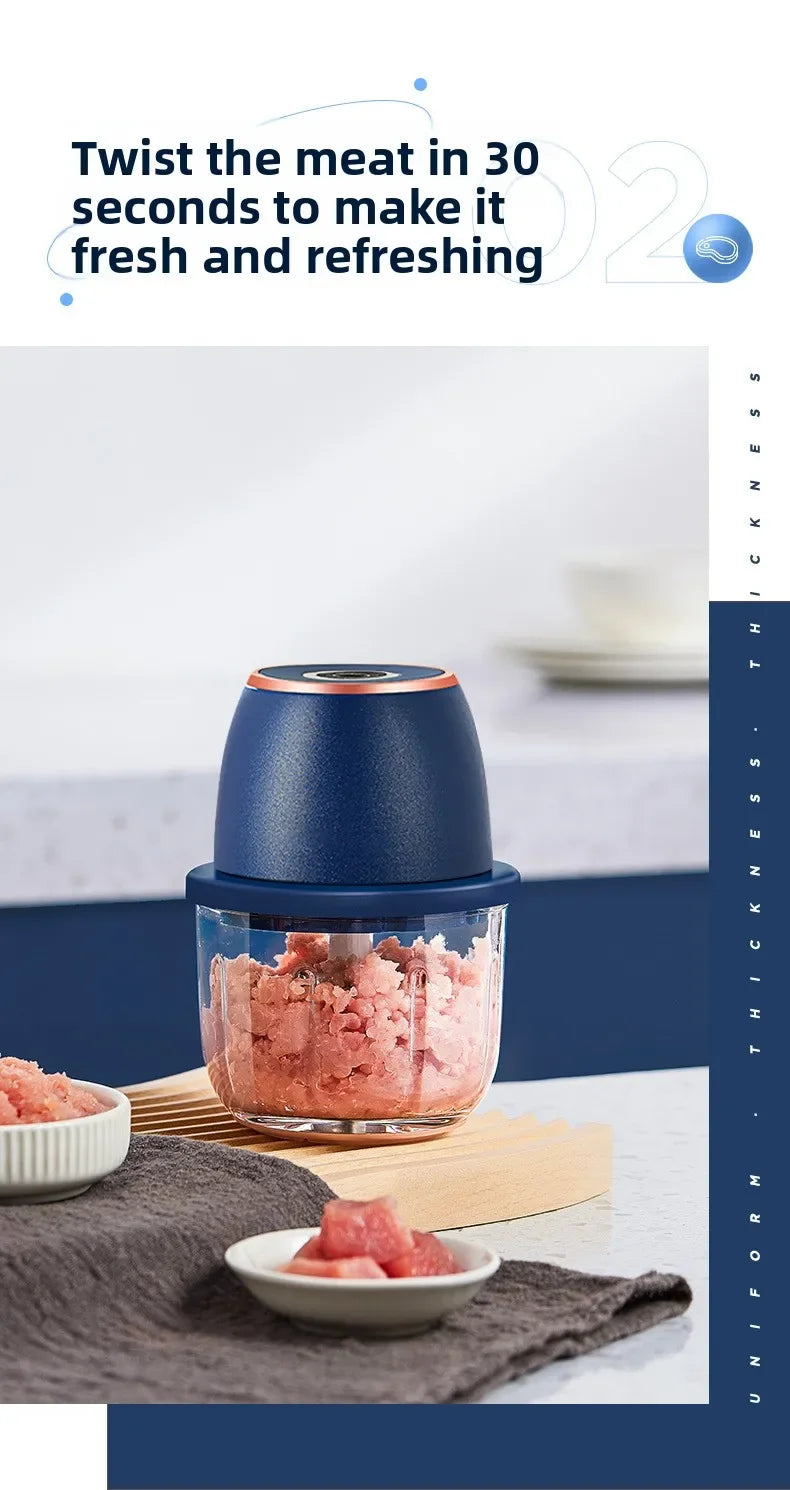350ML Electric Meat Grinders Food Crusher Garlic masher USB Multifunctional Vegetable Slicer Processor Chopper Kitchen Blenders