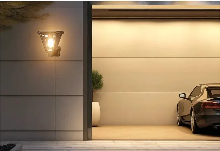 Solar Motion Sensor Light Outdoor LED Waterproof Lawn Street Garden Villa Porch Wall Mounted and Plug-in Dual-Purpose Camping