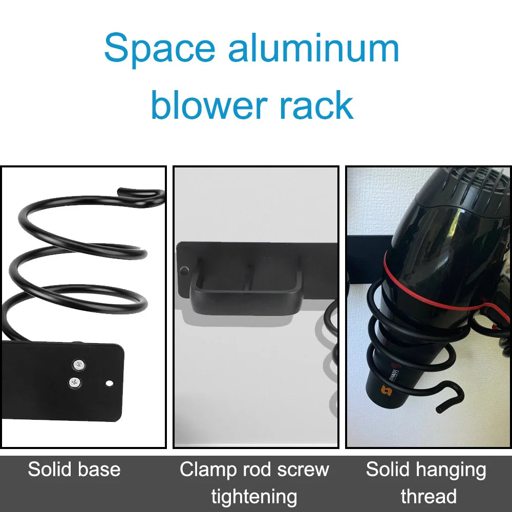 Hair Dryer Holder Rack Organizer Hair Straightener Holder Storage Rack Bathroom Shelf Storage Accessories Wall Mounted
