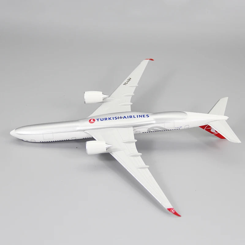 1/200 Scale A350 A350-900 Turkish Airline Aircraft Plastic ABS Assembly Plane Model Airplanes Model Toy For Collection