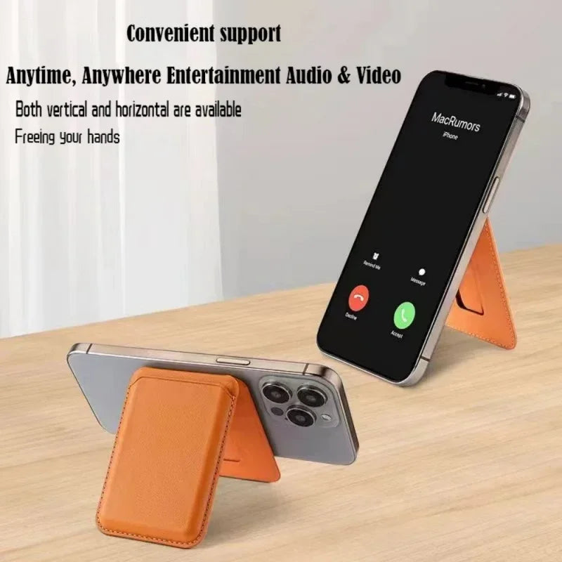 1PCS Strong Magnetic Leather Wallet With Hide Stand Case For Magsafe For iPhone 16 15 14 13 12 Pro Max Card Holder Pocket Cover