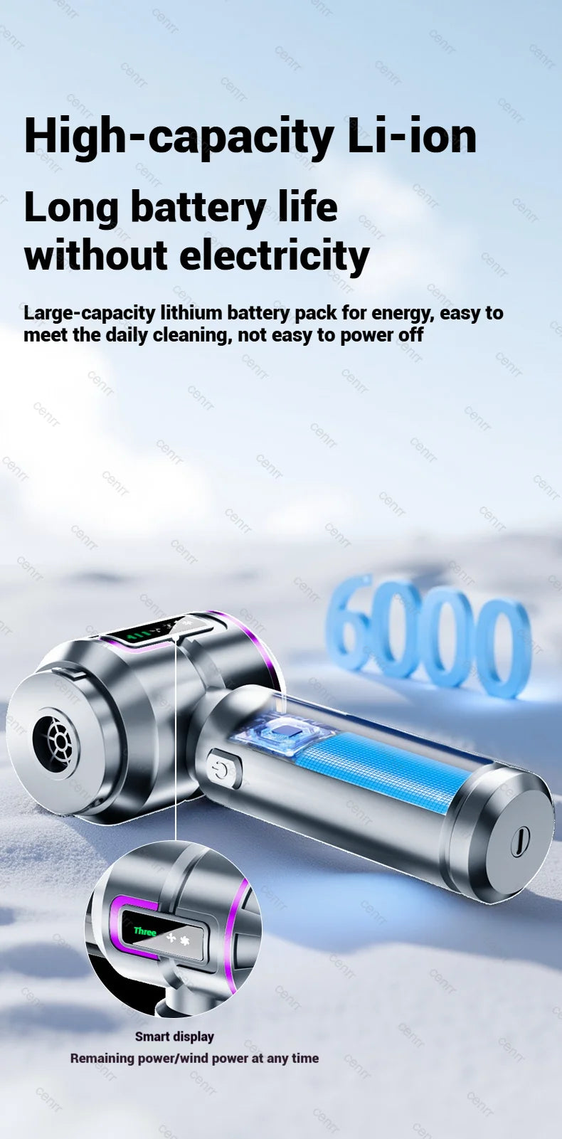 Mini Car Vacuum Cleaner 998000PA Cordless Powerful for Home Handheld Blower Car Cleaner Portable Car Vacuum Cleaner