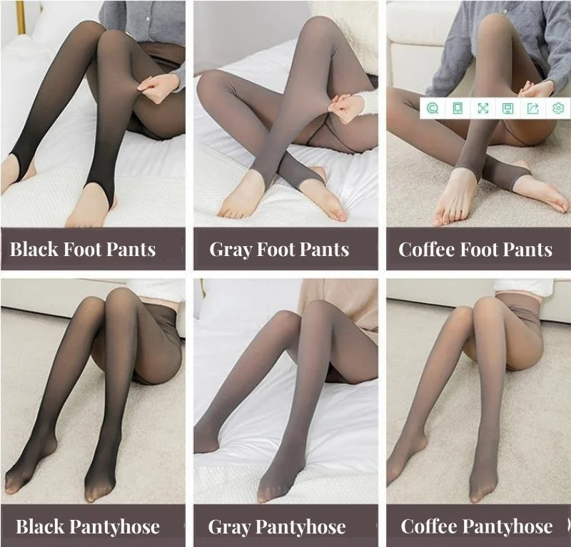 2025 120KG Warm Winter Tights Plus Size Sexy Pantyhose Women Fake Stockings Panty Skin Effect Thick Translucent Tights Leggings