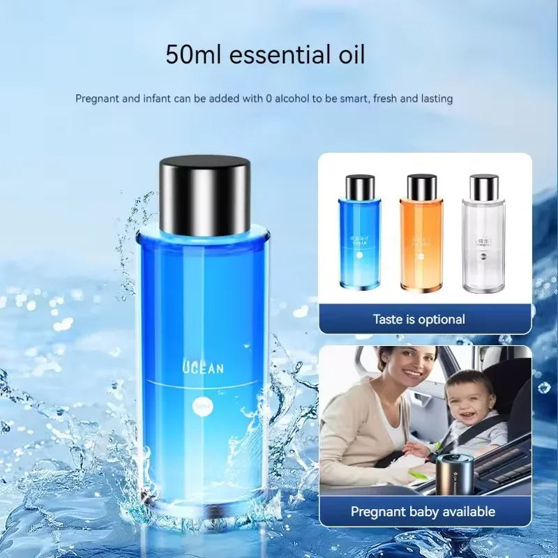 Car Diffusers For Essential Oils Aromatherapy Diffuser 50ML Fragrance Diffuser Waterless Auto Off Scent Machine For Room Car