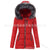 Women Parkas Jacket Cotton Coat Winter Thick Fur Collar Hooded Windproof Padded Jackets Outerwear Zipper Overcoat Office Lady