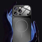 Luxury Large Frame Glass Lens Protect New Phone Case for iPhone 17 Air 16 15 14 13 Pro Max 17 Pro Magsafe Magnetic PC Hard Cover