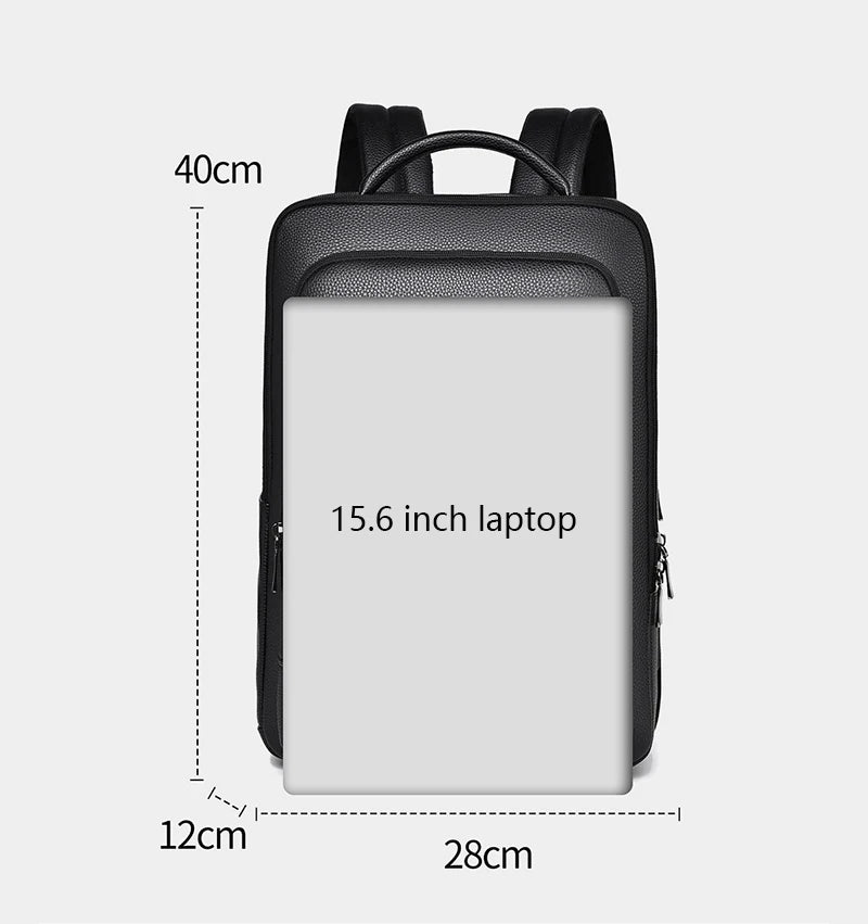 Executive Backpack Men PU Leather USB Charging Satchel Briefcase Office Travel Laptop Office Business Shoulder Back Pack Male