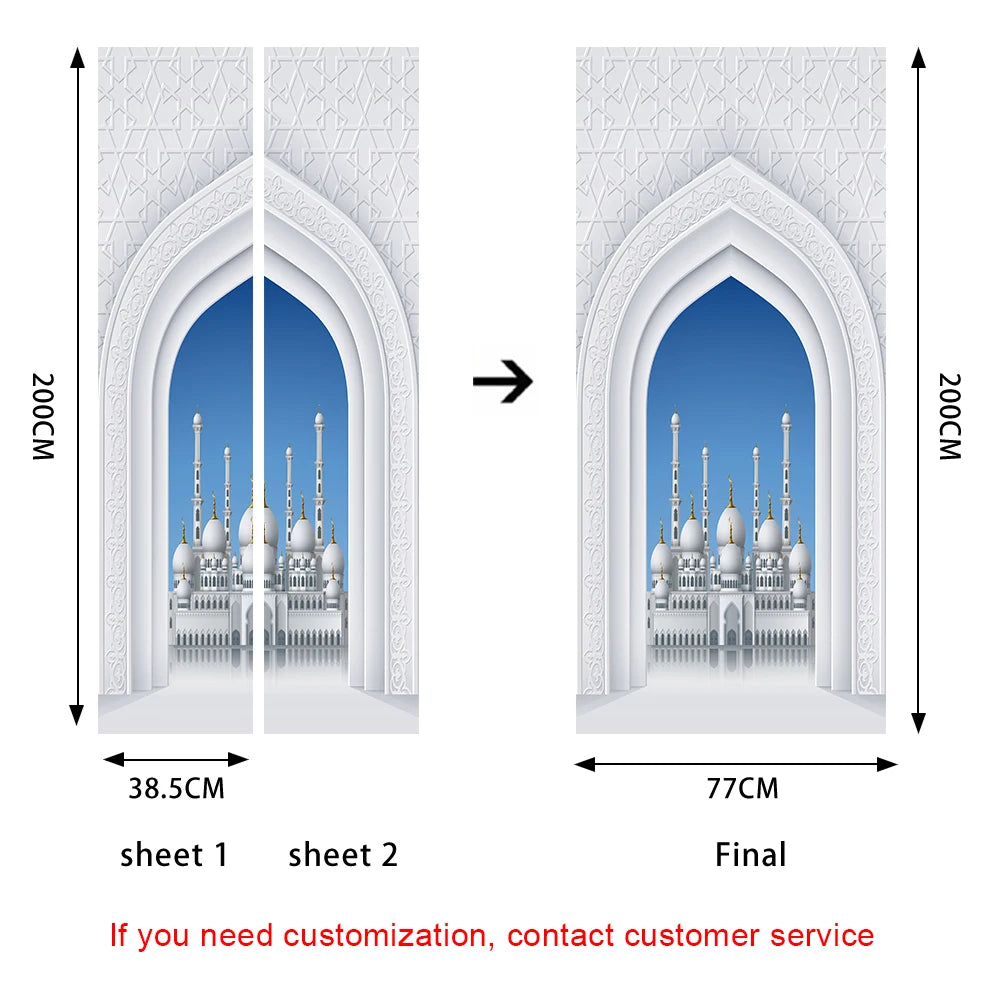 Simulation Of Gilt Leaves DIY Door Stickers Home Decoration Wall Sticker Kitchen Art Mural Peel & Stick Waterpoof PVC Wallpaper