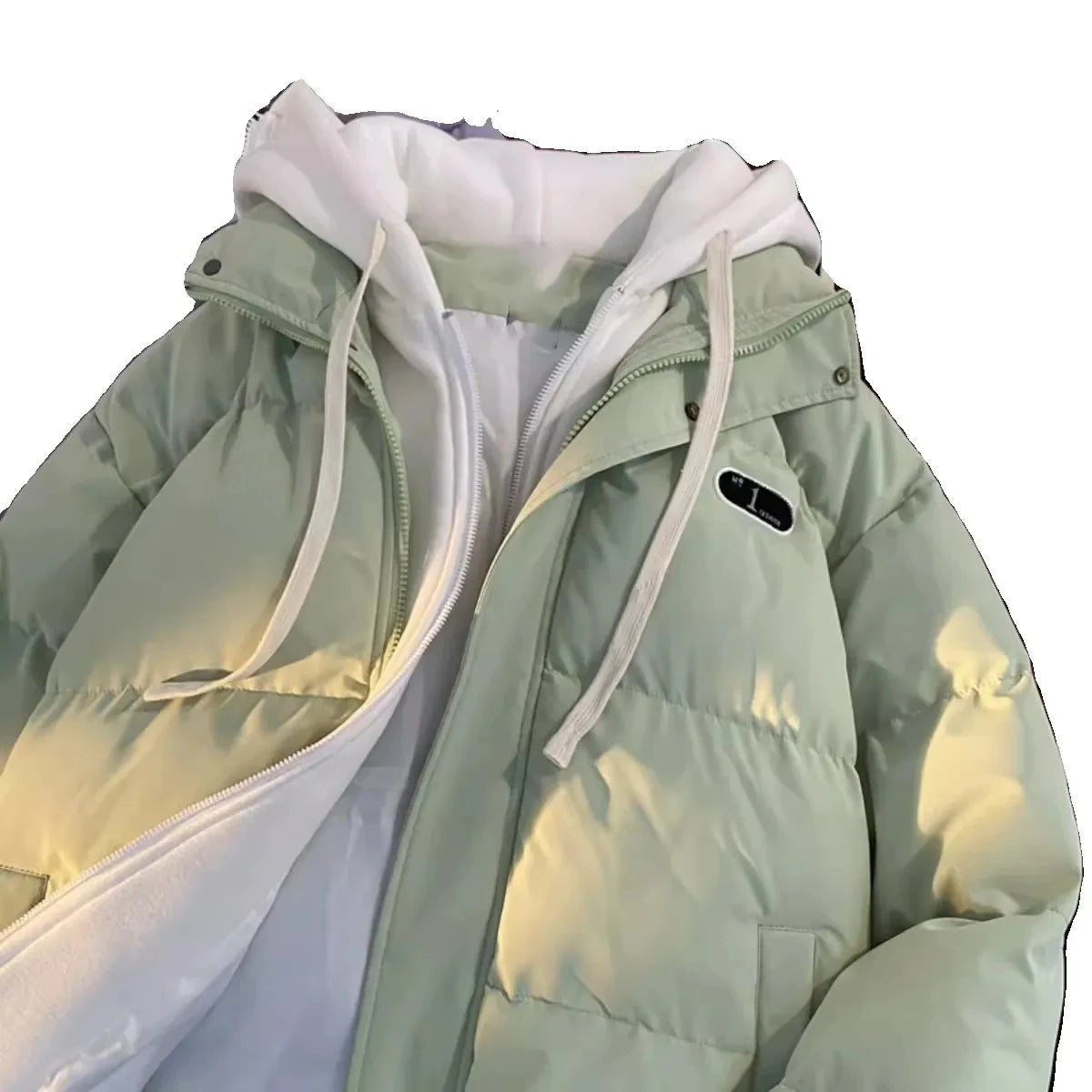 New Winter Cotton-padded Jacket Women, Two-piece Hooded Down Cotton Jacket Female Casual Warm Cotton-padded Clothing Parker Coat