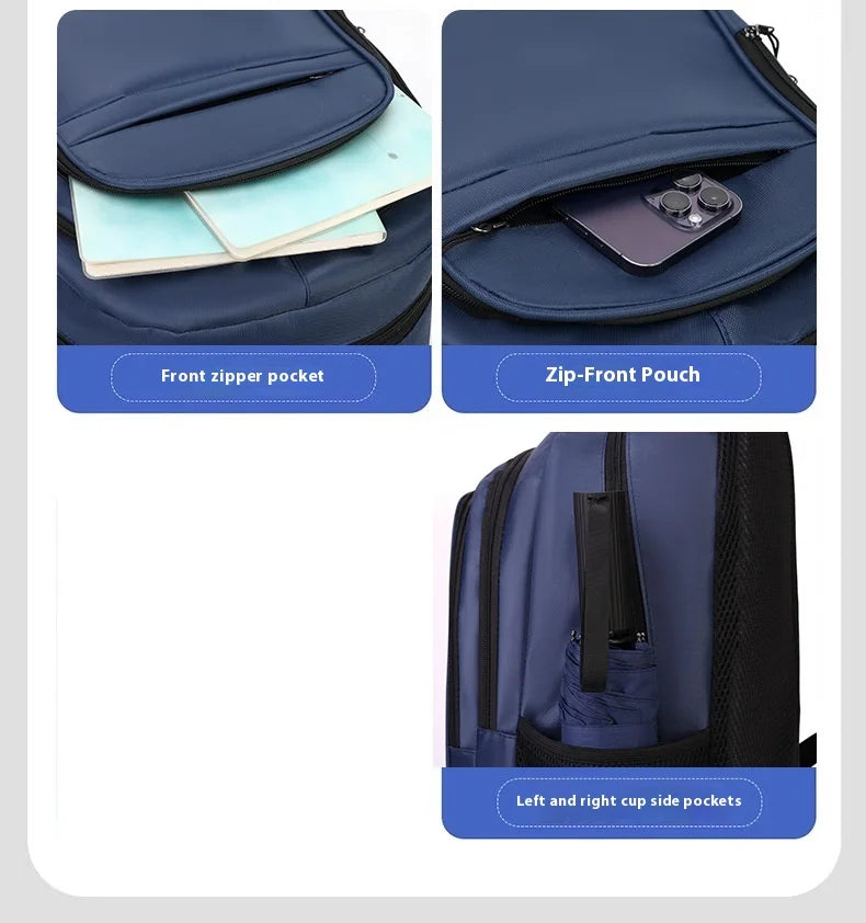 Men's Backpack Oxford Waterproof Backpack Large Capacity Business Computer Bag Leisure Travel Backpack School Student Schoolbag