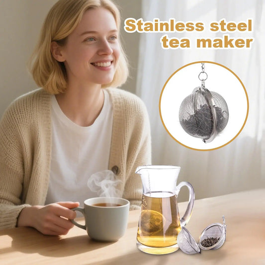 Tea Infuser Ball Stainless Steel Filter Ball Fine Mesh Tea Sieve for Matcha Coffee Baking Cooking Travel Work Kitchen Cocktail