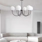 Modern luxury chandeliers E27 Bulb glass ball chandelier minimalism suspension design Living Room kitchen island pendant light