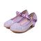 Girls High Heels Children's Leather Shoes Small Children Princess Single Shoes Sequins Students Dance Performance Gift