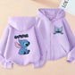 Funny Zip Up Sweatshirts Stitch Hoodie Children Clothes Kid Girl Boy Lilo and Stitch Sweatshirt Zipper Hoody Baby Casual Top