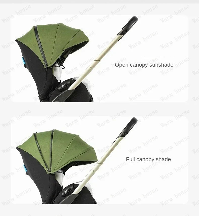 Baby Stroller, Multifunctional Stroller Foldable with Car Seat Baby Car Carriage Portable Baby Stroller 3in1