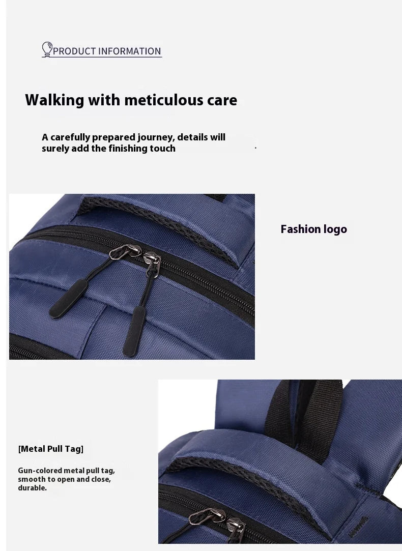 Men's Backpack Oxford Waterproof Backpack Large Capacity Business Computer Bag Leisure Travel Backpack School Student Schoolbag