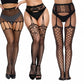 3 Pcs Pantyhose Fishnet Sexy Thigh-High Stockings Suspender Stockings for Women Garter Belt Stockings Hollow Out Pattern Tights