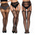 3 Pcs Pantyhose Fishnet Sexy Thigh-High Stockings Suspender Stockings for Women Garter Belt Stockings Hollow Out Pattern Tights