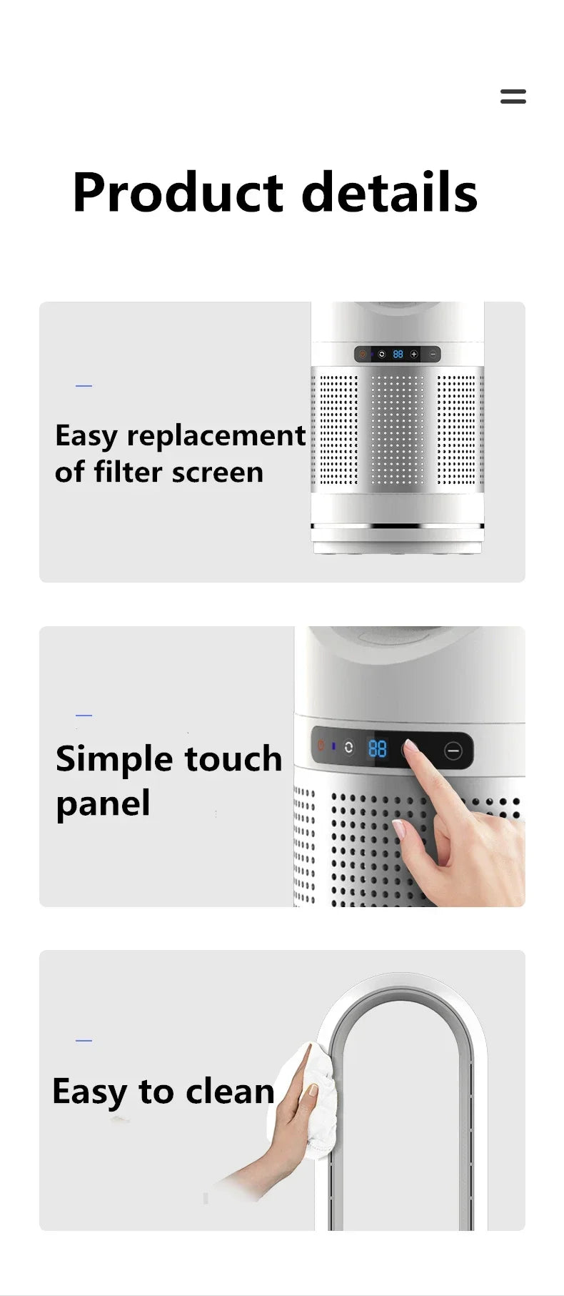 50inch 220V Floor Standing Fan Super Long Time,вентилятор, Multi Gear Adjustment, Electric Fan and No Blade 선풍기