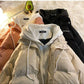 2026 Korean Winter Leisure Cotton Clothes Women Parker coat Y2K Multi-functional Fake Two Pocket Zipper Down Jacket Thick Coat