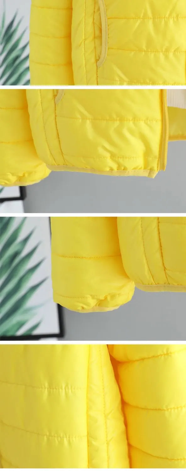 Lightweight Cotton-Padded Jacket For Women 2025 New Winter Cotton Coat Thin Loose Short Women Hooded Parkas Coat Women Outwear