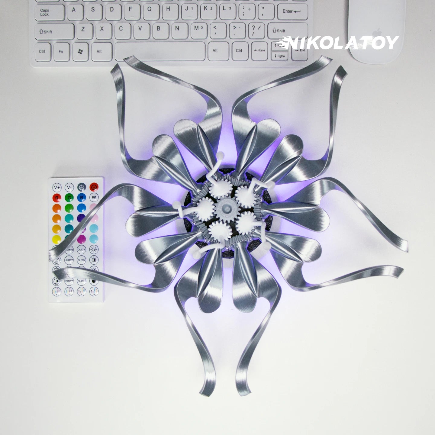 Nikolatoy Saatchi Gallery Modern Aesthetics Visual Art Preserved Flower Desktop Wall-Mounted Mechanical Flower Model Toy